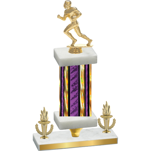 Premium Single Purple Glacier Victory Football Trophy