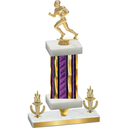 Premium Single Purple Glacier Victory Football Trophy