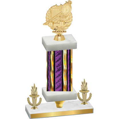 Premium Single Purple Glacier Victory Swimming Trophy