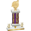 Premium Single Purple Glacier Year Swimming Trophy