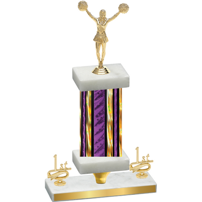 Premium Single Purple Glacier First Place Cheerleading Trophy