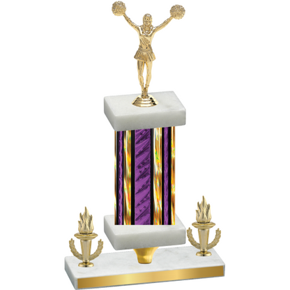 Premium Single Purple Glacier Victory Cheerleading Trophy