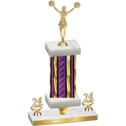 Premium Single Purple Glacier Year Cheerleading Trophy