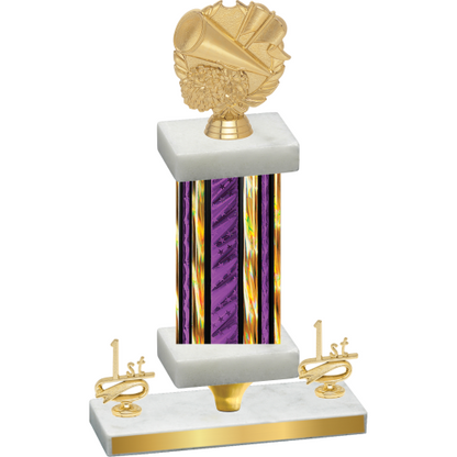 Premium Single Purple Glacier First Place Cheerleading Trophy