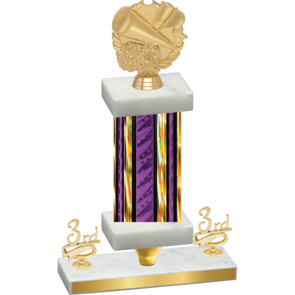 Premium Single Purple Glacier Third Place Cheerleading Trophy