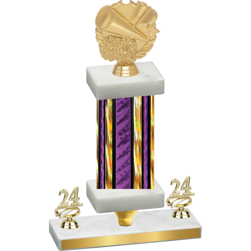 Premium Single Purple Glacier Year Cheerleading Trophy