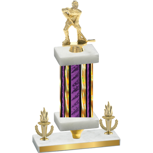 Premium Single Purple Glacier Victory Hockey Trophy