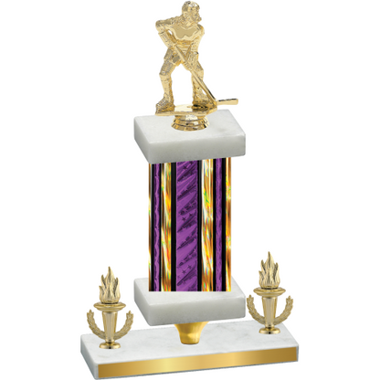 Premium Single Purple Glacier Victory Hockey Trophy