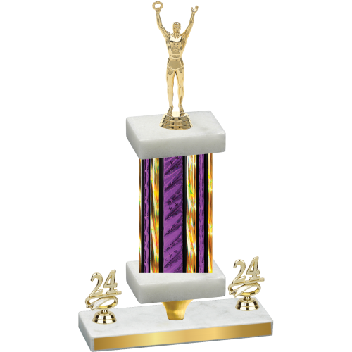 Premium Single Purple Glacier Year Victory Trophy