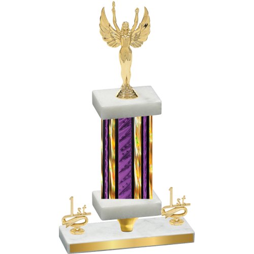 Premium Single Purple Glacier First Place Victory Trophy