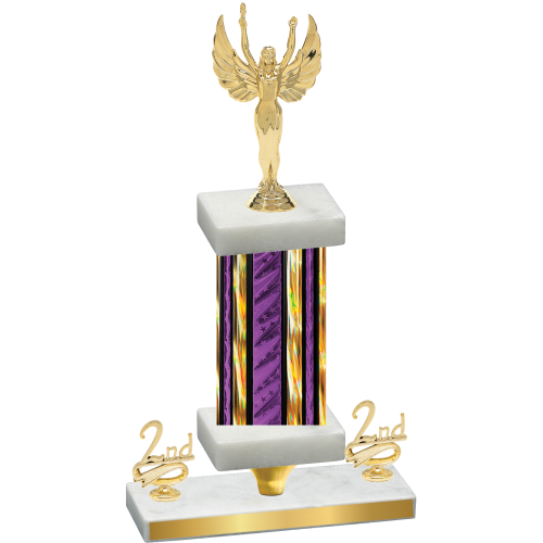 Premium Single Purple Glacier Second Place Victory Trophy