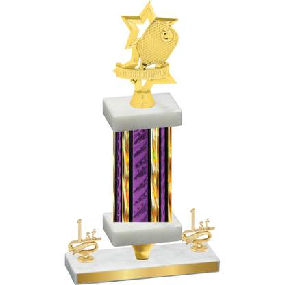 Premium Single Purple Glacier First Place Pickleball Trophy