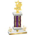 Premium Single Purple Glacier Third Place Pickleball Trophy