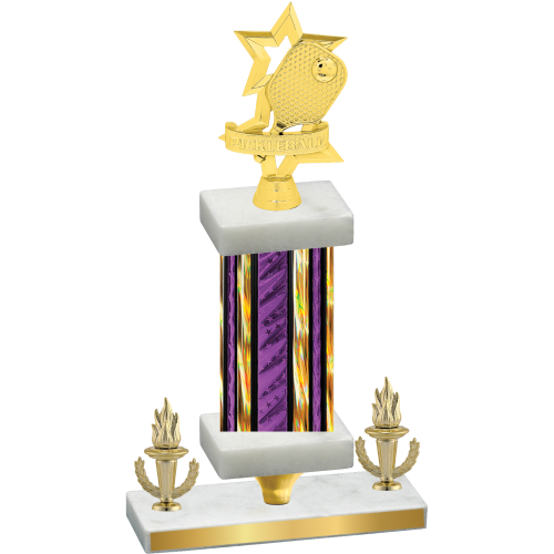 Premium Single Purple Glacier Victory Pickleball Trophy