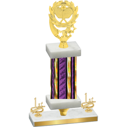 Premium Single Purple Glacier First Place Pickleball Trophy