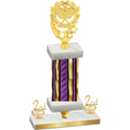 Premium Single Purple Glacier Second Place Pickleball Trophy