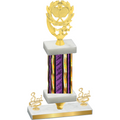 Premium Single Purple Glacier Third Place Pickleball Trophy