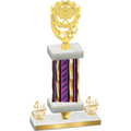Premium Single Purple Glacier Fourth Place Pickleball Trophy