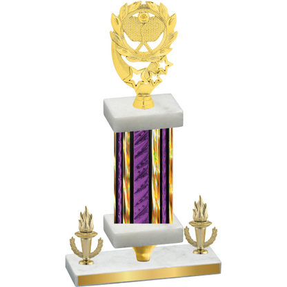 Premium Single Purple Glacier Victory Pickleball Trophy