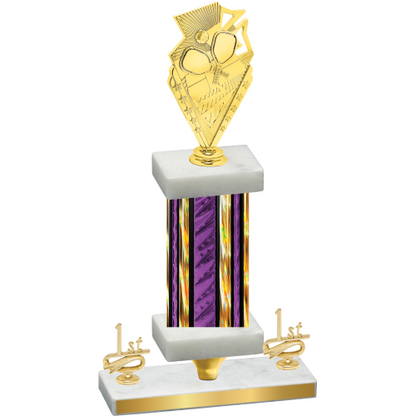 Premium Single Purple Glacier First Place Pickleball Trophy