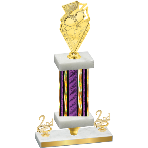 Premium Single Purple Glacier Second Place Pickleball Trophy