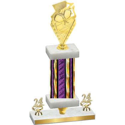 Premium Single Purple Glacier Year Pickleball Trophy