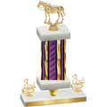 Premium Single Purple Glacier Third Place Horses Trophy