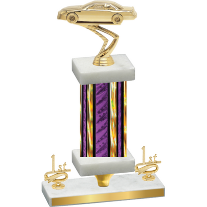 Premium Single Purple Glacier First Place Cars Trophy