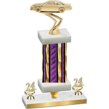 Premium Single Purple Glacier Year Cars Trophy