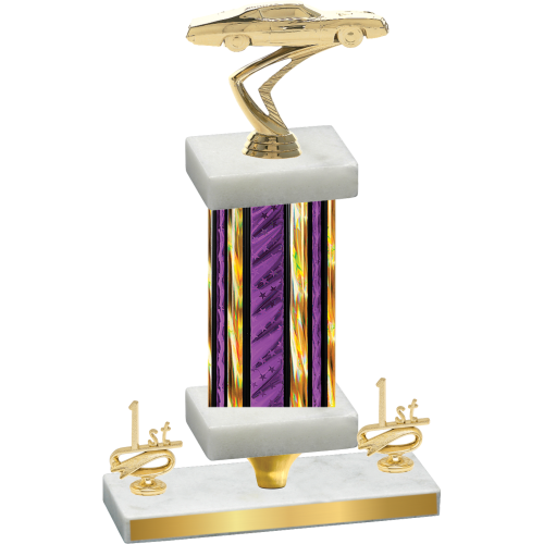 Premium Single Purple Glacier First Place Cars Trophy