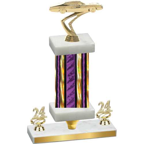 Premium Single Purple Glacier Year Cars Trophy