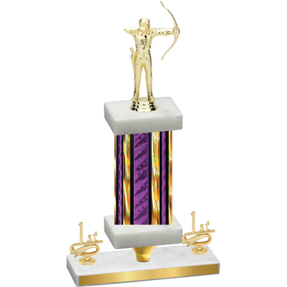 Premium Single Purple Glacier First Place Archery Trophy