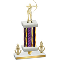Premium Single Purple Glacier Victory Archery Trophy