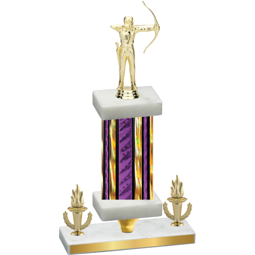 Premium Single Purple Glacier Victory Archery Trophy