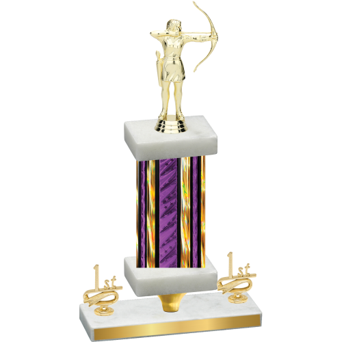 Premium Single Purple Glacier First Place Archery Trophy