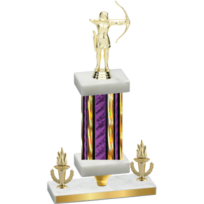 Premium Single Purple Glacier Victory Archery Trophy