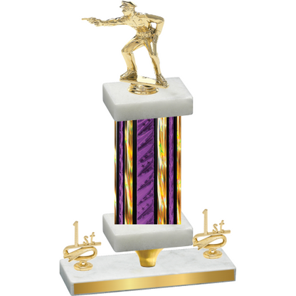 Premium Single Purple Glacier First Place Shooter Trophy