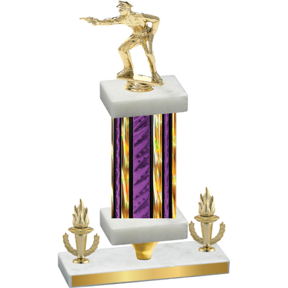 Premium Single Purple Glacier Victory Shooter Trophy