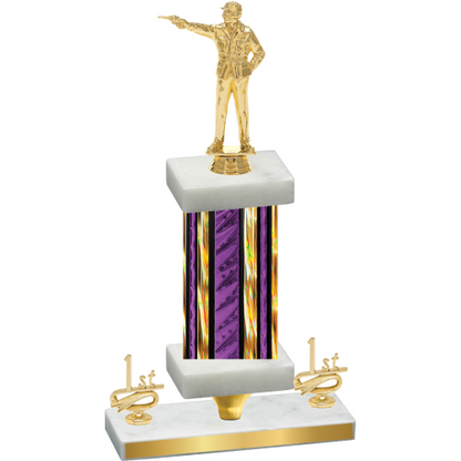 Premium Single Purple Glacier First Place Shooter Trophy