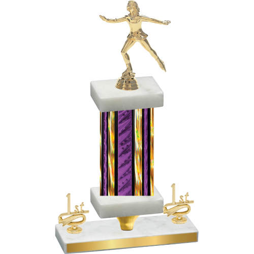 Premium Single Purple Glacier First Place Skater Trophy