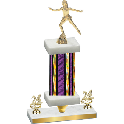 Premium Single Purple Glacier Year Skater Trophy