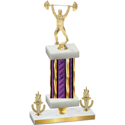 Premium Single Purple Glacier Victory Weights Trophy