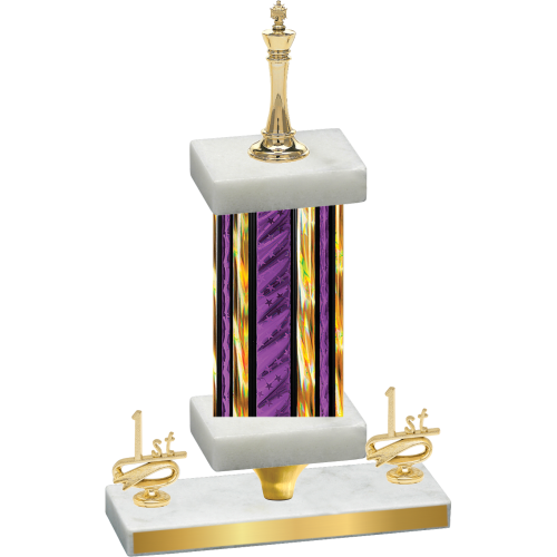 Premium Single Purple Glacier First Place Chess Trophy