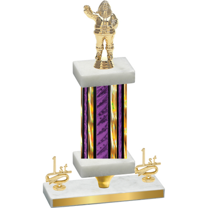 Premium Single Purple Glacier First Place Holiday Trophy