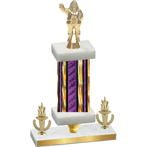 Premium Single Purple Glacier Victory Holiday Trophy