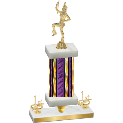 Premium Single Purple Glacier First Place Majorette Trophy