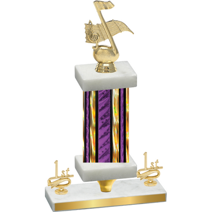 Premium Single Purple Glacier First Place Music Trophy