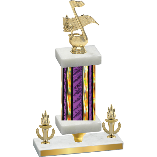 Premium Single Purple Glacier Victory Music Trophy