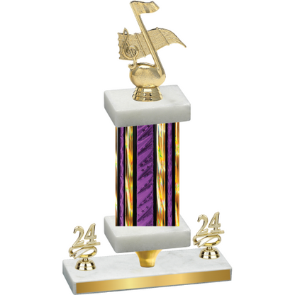 Premium Single Purple Glacier Year Music Trophy