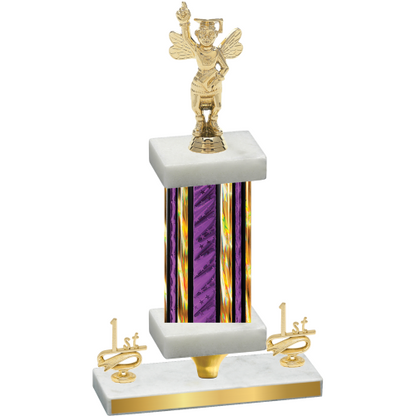 Premium Single Purple Glacier First Place Academics Trophy